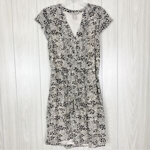 H&M | Black & White Patterned Mini Dress Size XS